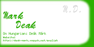 mark deak business card
